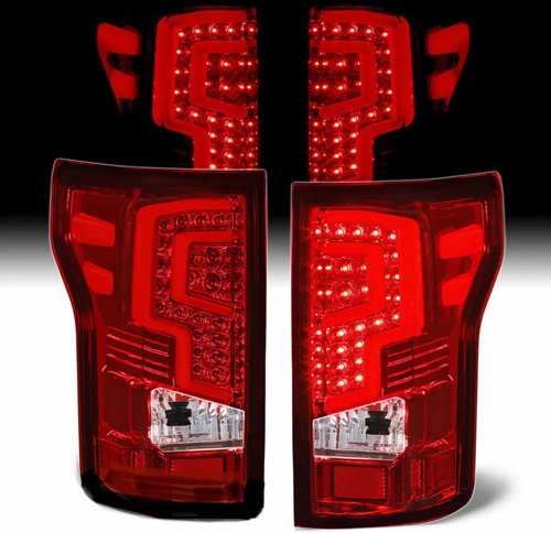 Par De Calaveras Led Ford Lobo - F150 2018 2019 2020 Rojo