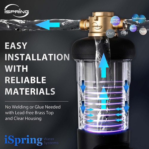 Ispring Wsp50arj - Filtro De Agua De Sedimentos Giratorios,