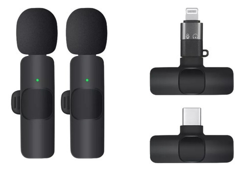 Micrófono Inalámbrico 2 En 1 Para iPhone O Android Tipo C Co