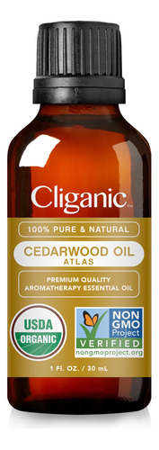 Aceite Esencial De Madera De Cedro Orgánico Cliganic 30 Ml P