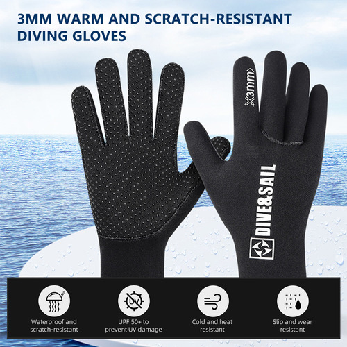 Guantes De Buceo De 3 Mm, Cálidos, Antiarañazos, Protección
