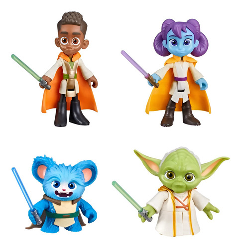 Figura 7cm Star Wars Jovenes Jedi 7958 Hasbro Yoda Kai Nubs Kai Brighstar