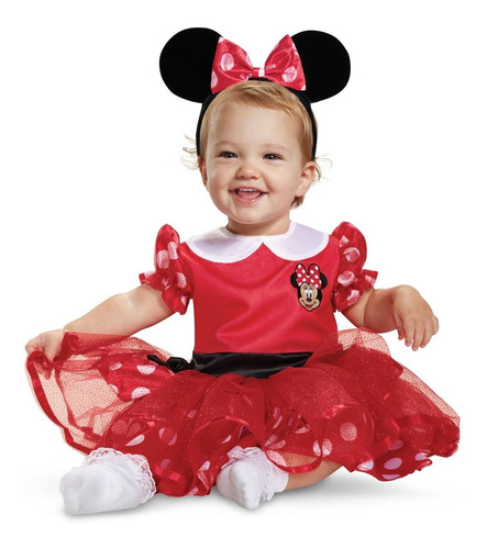Disfraz Talla 12 18 Meses Para Bebé De Minnie Mouse Rojo
