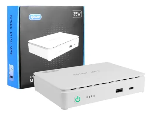 Mini Ups Nobreak Portaa Rede Poe Lan 35w Usb Type-c Cor Branco