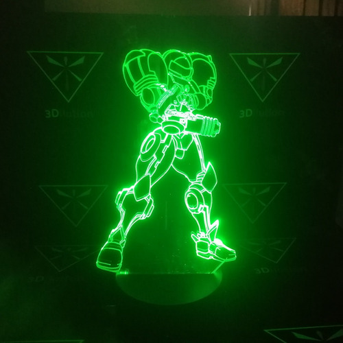 Lámpara 3d App Incluida Samus Aran Metroid