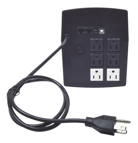 Imagen 4 de 4 de No break regulador de voltaje Epcom EPU 1200 LCD 1200VA entrada y salida de 100V - 110V - 120V CA negro