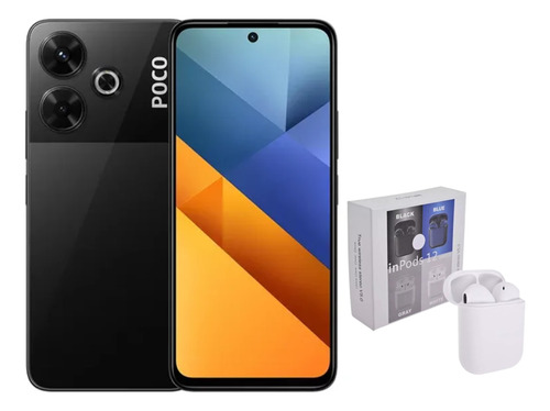 Xiaomi Poco M6 4g Dual Sim 256 Gb 8 Ram Black + AirPods Genéricos