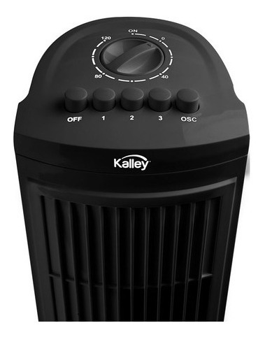 Ventilador De Torre Negro Kalley Giratorio K-tf60n