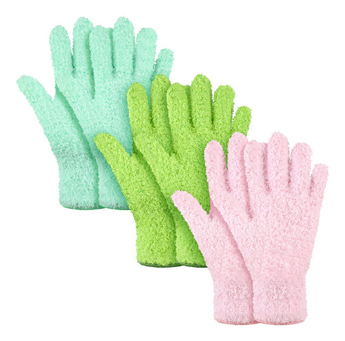 3 Pares De Guantes De Microfibra Lavables Y Reutilizables, G