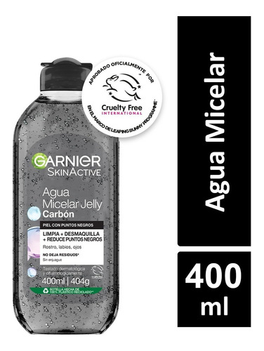 Agua Micelar Garnier Skin Active Facial Jelly Carbón 400ml