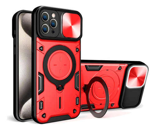 Estuche Proteccion Camara Con Soporte Para iPhone 15 Pro Max