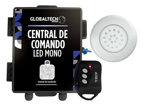 Kit 1 Led Piscina Inox Mono Branco 18w + Central Touch 110v/220v