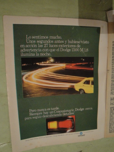 Publicidad Dodge 1500 M 1.8 Año 1976