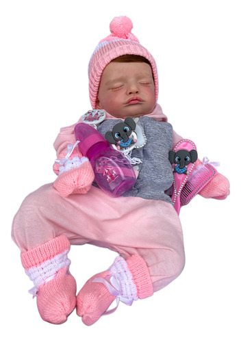Boneca Bebê Reborn Com Cabelinho Recém Nascida Molinha