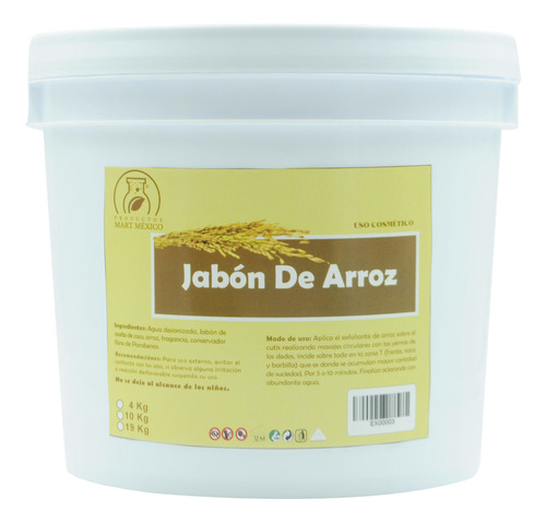 Exfoliante Aclarante De Arroz 19 Kilos