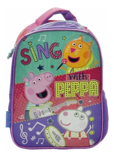 Mochila Espalda Peppa Pig  Sing Jardín 12´