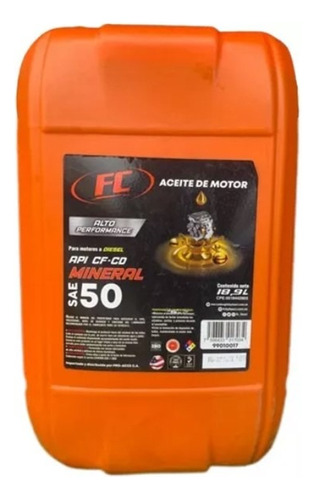 Aceite Diesel Sae 50 Mineral Fc