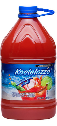 Koctelazzo Clamato Coctel De Tomate Y Almeja 4 Piezas De 4 L