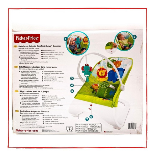 Imagen 5 de 5 de Silla Mecedora Vibradora Bouncer Fisher Price
