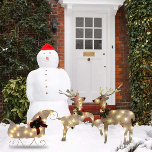 3 Adornos Navideños Para Decoración Exterior Con Forma De Re