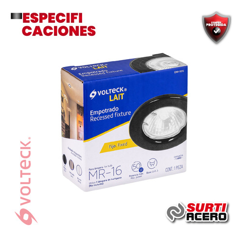 Kit4pz Luminario Redondo Ngo Fijo, Lámpara No Incluida 46613