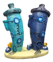 Comprar Penn-plax Bob Esponja Bikini Bottom Homes Acuario Adorno | Gran Decoración Para Tu Tanque