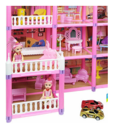 Casita Casa De Muñecas Castillo De Princesa Diy Con Muebles