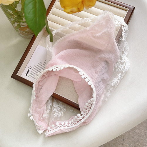 Diadema Retro Con Forma De Triángulo Y Encaje Floral Para Mu