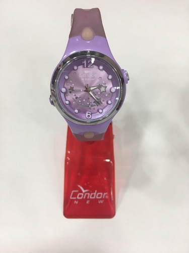 Relogio De Pulso Condor Km3562 Borracha Roxo Feminino