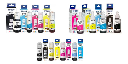 Tinta Epson 544 Y 504, 664, Hp, Canon 4 Colores Disponibles