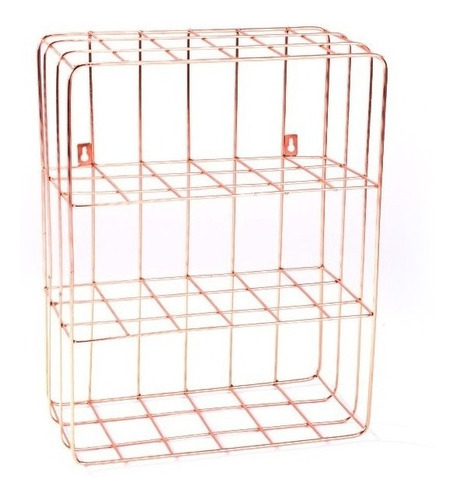 Rack  Metal 3div Verticalcolor Dorado H45x35x18cm