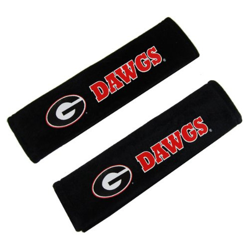 Pair Of Officially Licensed Ncaa Seat Belt Pads - Georg...
