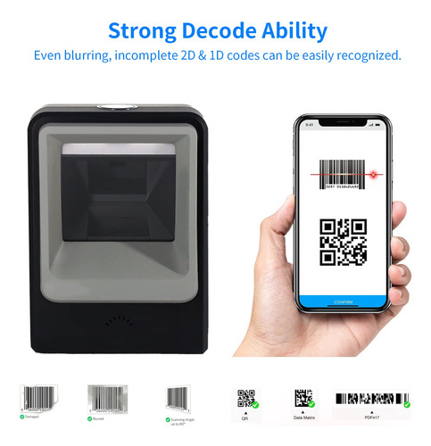 Barcode Scanner Alacrity 8200dw Omnidirectional 1d/2d Usb