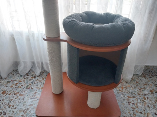 Rascador Totem Gato 3 Pisos - Usado Gris