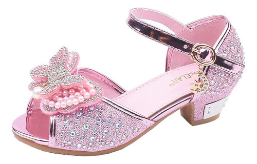 Niños Niñas Perla Princesa Zapatos Mariposa-nudo 1073