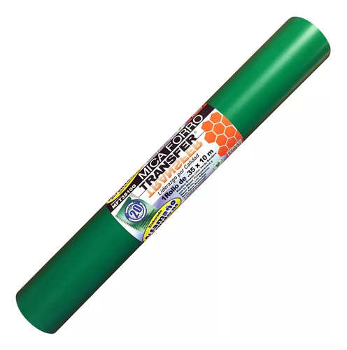 1 Rollo De Papel Contac Mica Adhesivo Transfer 35cm X 10m Verde Bandera Brilloso
