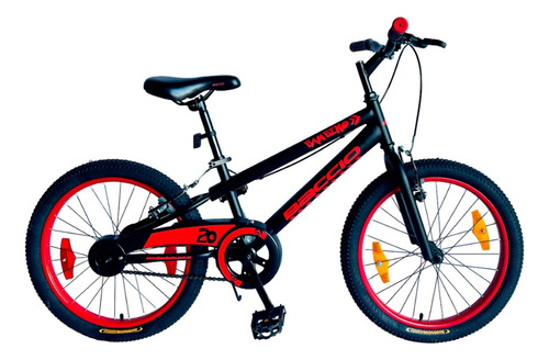 Bicicleta Montaña Niños Baccio Bambino Rodado 20 Negro Rojo