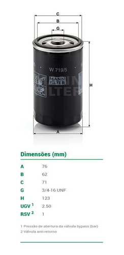 Filtro Oleo Lubrificante Bmw Serie 5 525i 2.5 24v 90-09