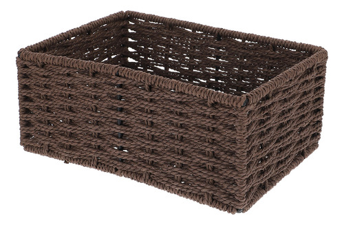 Cesta Decorativa Tejida, Lavabo De Almacenamiento De Sobreme