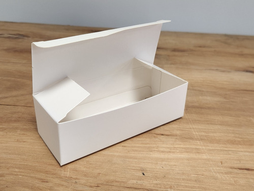 Imagen 1 de 3 de Caja Carton Rectangular Multiuso Blanco X 10 Unidades