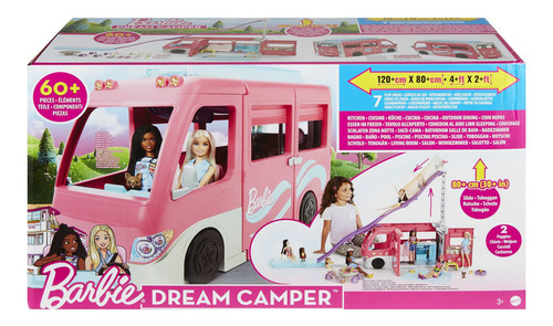 Barbie Dream Camper 60 Accesorios 120cm Mattel HCD46
