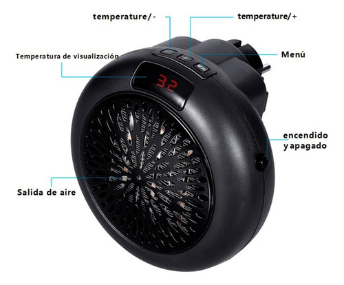 Insta Heater Portátil Con Control Remoto F Space Hea