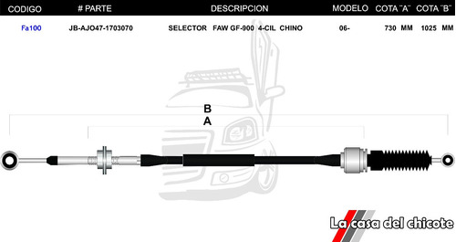 Chicote Selector De Velocidades Faw Gf-900 4-cil Chino