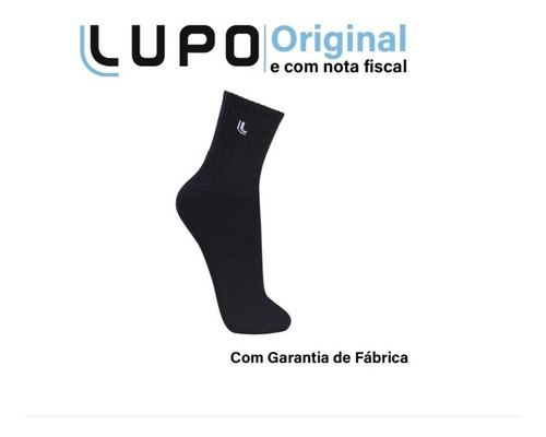 Imagem 8 de 10 de Kit 10 Pares Meia Lupo Masculina Cano Médio Algodão Original