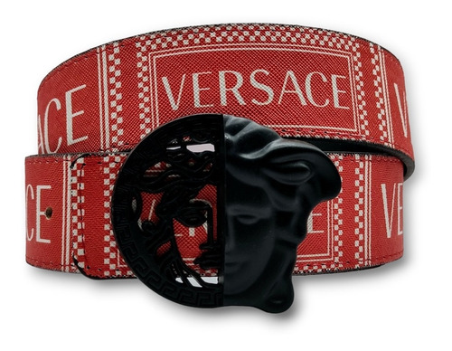 Cinturon Versace Unisex Hombre Mujer Hebilla Media Cara