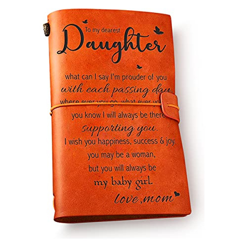 Daughter Leather Journal Notebook From Mom To My Deares...