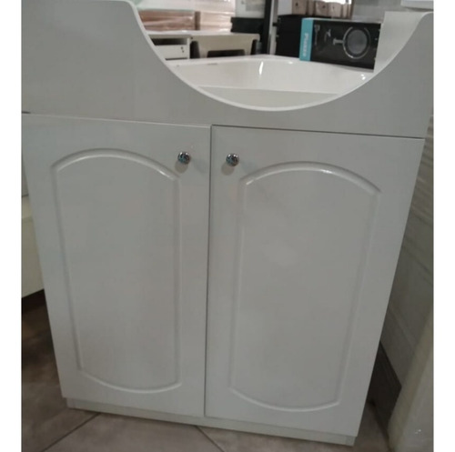 Imagen 5 de 6 de Vanitory Amube 8817 P/ Bacha Avignon 65cm Ferrum Blanco Pie