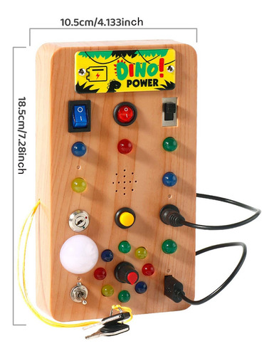 Brinquedo De Tabuleiro Montessori Com Interruptor De L