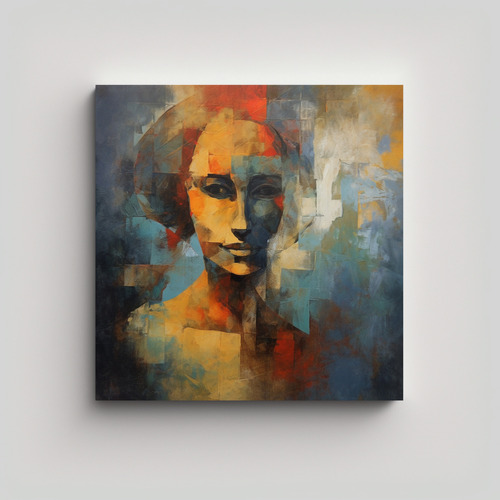 80x80cm Cuadro Fotografía Abstracta De Una Mujer Sombreada