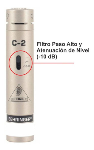 Micrófonos Behringer C-2 condensador cardioide plateados